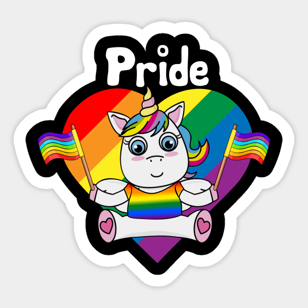 Pride Unicorn LGBT Flag Gay Pride Awareness Unicorn Lgbt Sticker